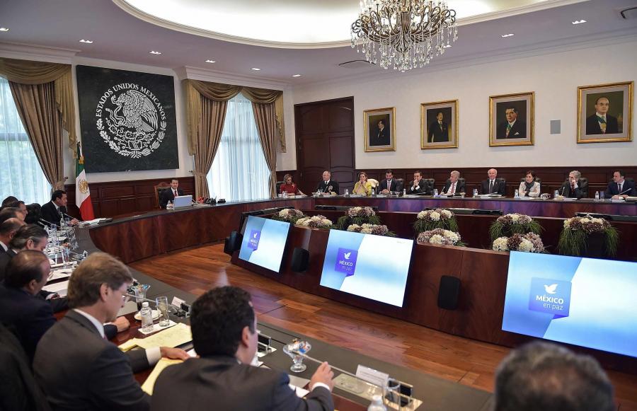 EncabezÃ³ el Presidente Enrique PeÃ±a Nieto una reuniÃ³n con los integrantes de su Gabinete