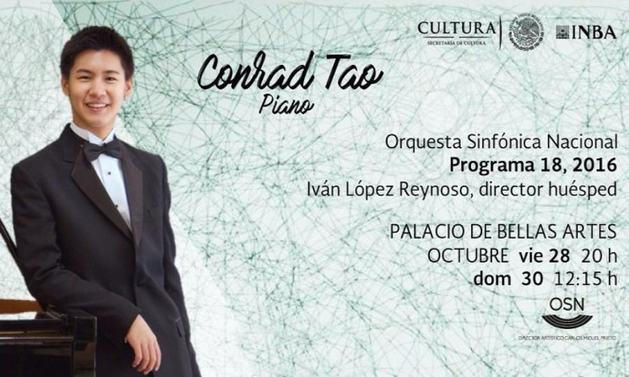 Prodigio de la música, el pianista Conrad Tao será solista de la Orquesta Sinfónica Nacional