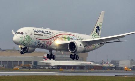 Inaugura de la Madrid vuelo de AeromÃ©xico a Londres con el Boeing 787-9 â€œQuetzalcÃ³atlâ€