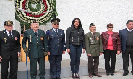IZTAPALAPA RINDE HOMENAJE A LOS VETERANOS DE GUERRA DEL ESCUADRÃ“N 201