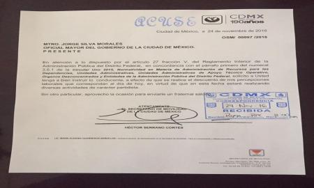 El Secretario de Movilidad atenderÃ¡ temas partidistas y solicita le descuenten el dÃ­a