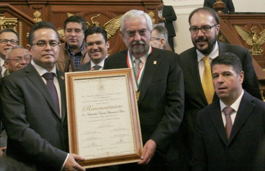 Otorga ALDF Medalla al MÃ©rito Ciudadano a UNAM y Colmex