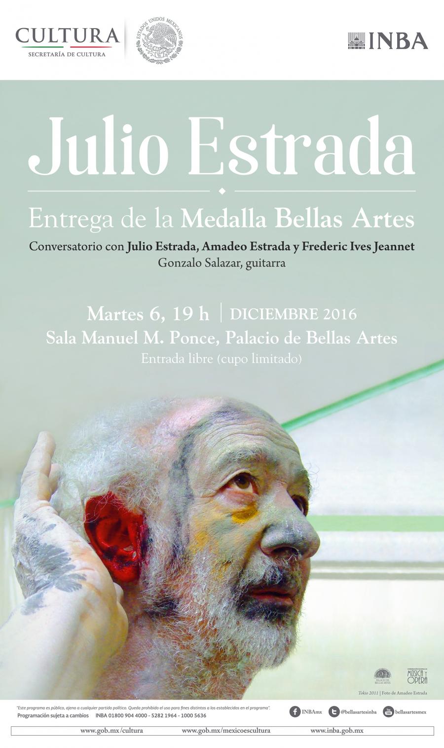 El compositor mexicano Julio Estrada recibirá la Medalla Bellas Artes