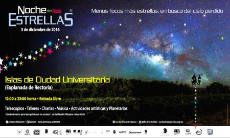 "LAS ISLAS" DE LA UNAM CELEBRARÃ ESTE SÃBADO LA NOCHE DE LAS ESTRELLAS 2016