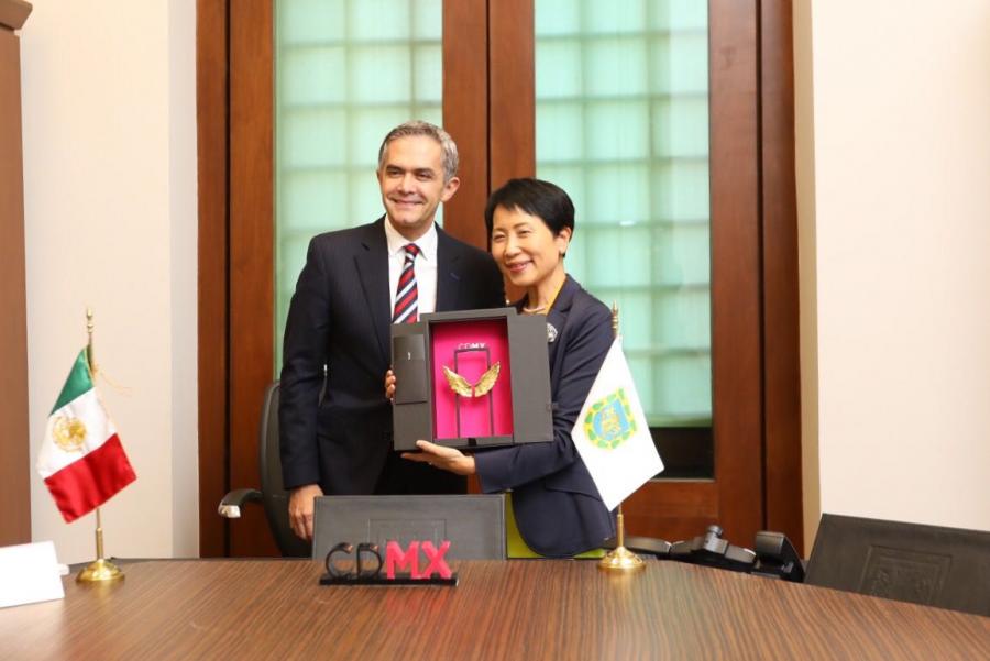 Se reunió Naoko Ishii presidenta del Fondo para el Medio Ambiente Mundial con el Jefe de Gobierno