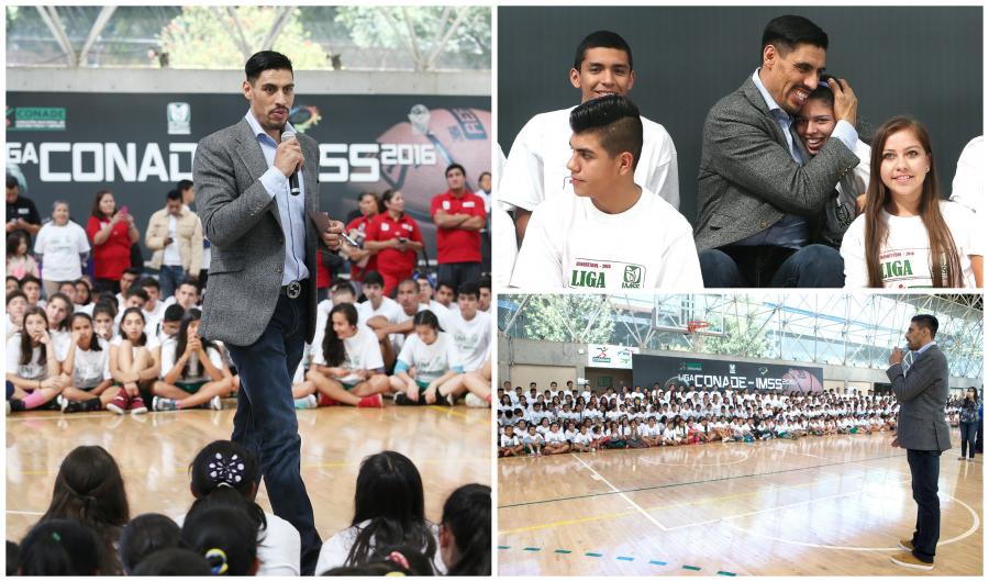Gustavo Ayón compartió su experiencia a niños basquetbolistas