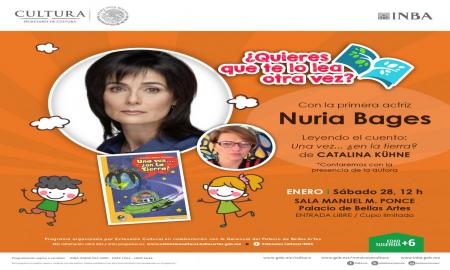 La actriz Nuria Bages leerÃ¡ en voz alta Una vez Â¿en la tierra? de Catalina Kuhne