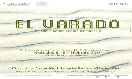 PresentarÃ¡n El Varado, primera obra publicada de Pablo AndrÃ© RodrÃ­guez Cabello