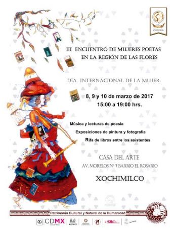 INVITAN AL TERCER ENCUENTRO DE MUJERES POETAS EN LA REGIÓN DE LAS FLORES