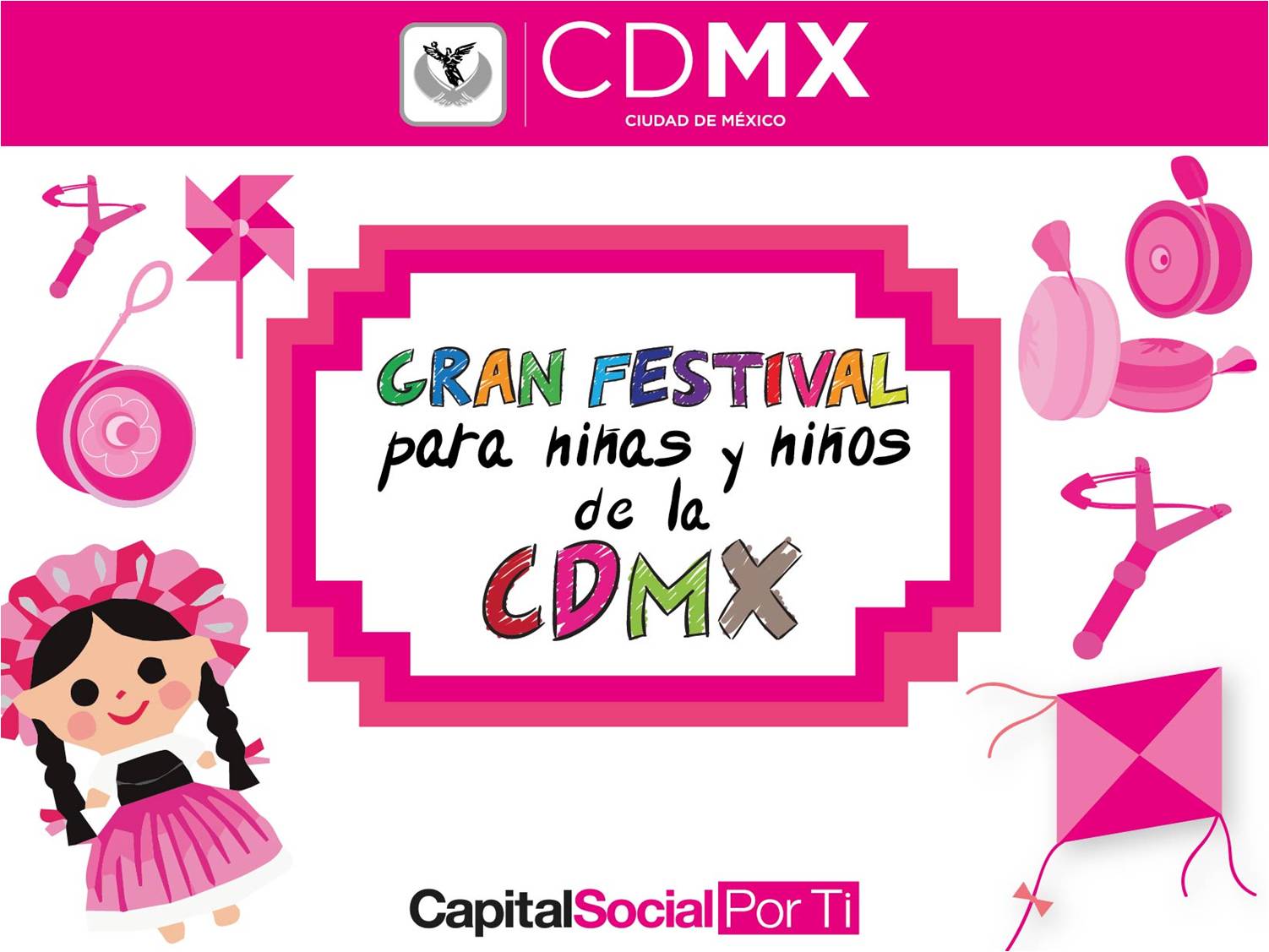Invita Gobierno capitalino al Gran festival para niños de CDMX en el Zócalo