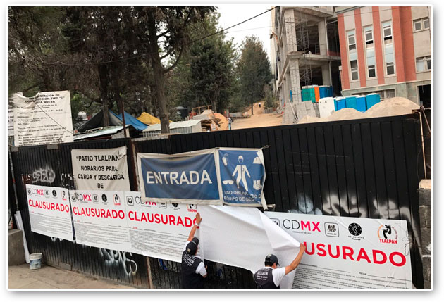 Suspenden obras de construcción de Patio Tlalpan