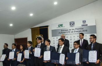FUNDACIÓN UNAM REALIZA LA ENTREGA DE LOS PREMIOS FUNAM-CFE DE ENERGÍA 2016