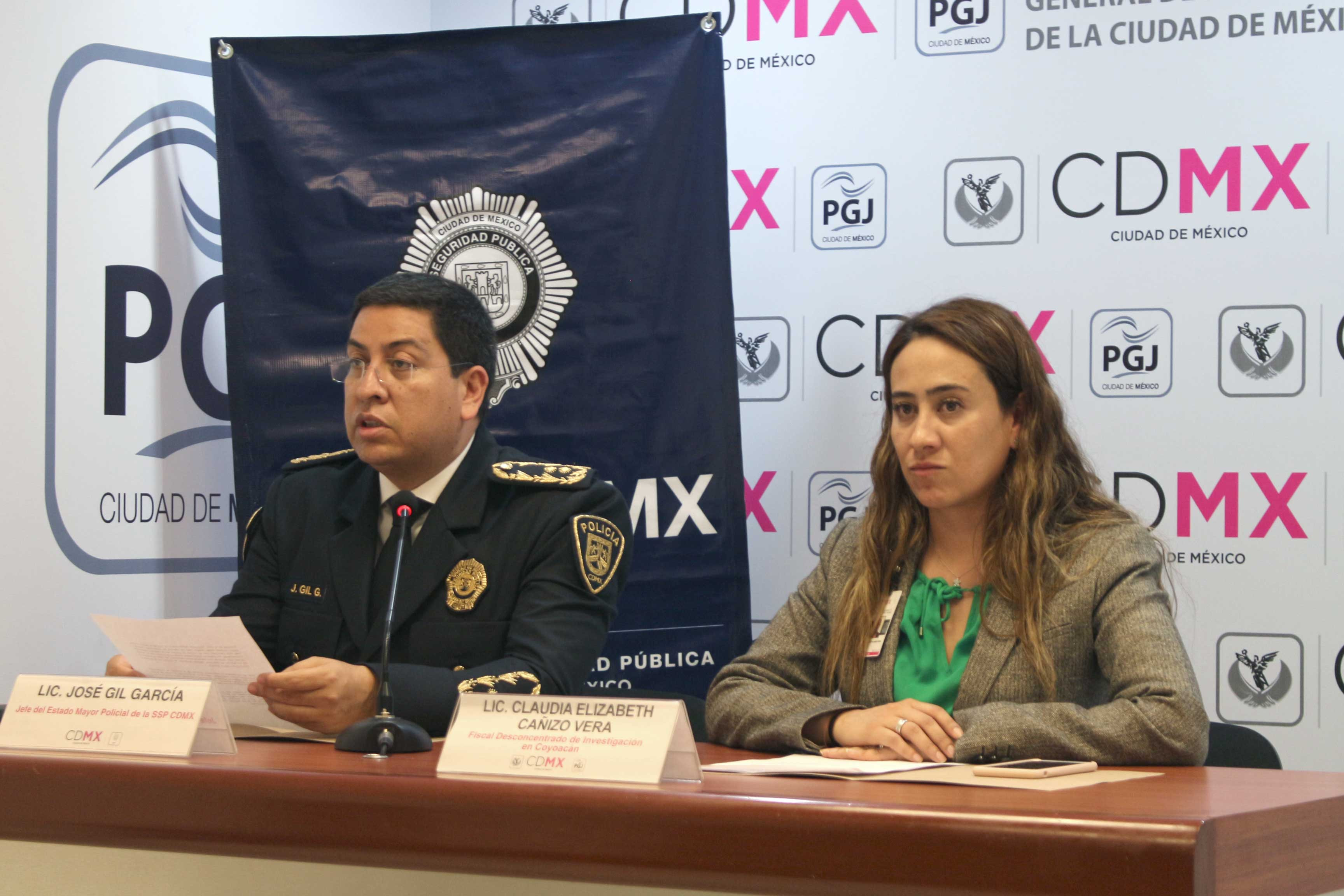 SSP-CDMX y PGJ-CDMX, en conferencia de prensa, anunciaron la detención de un homicida