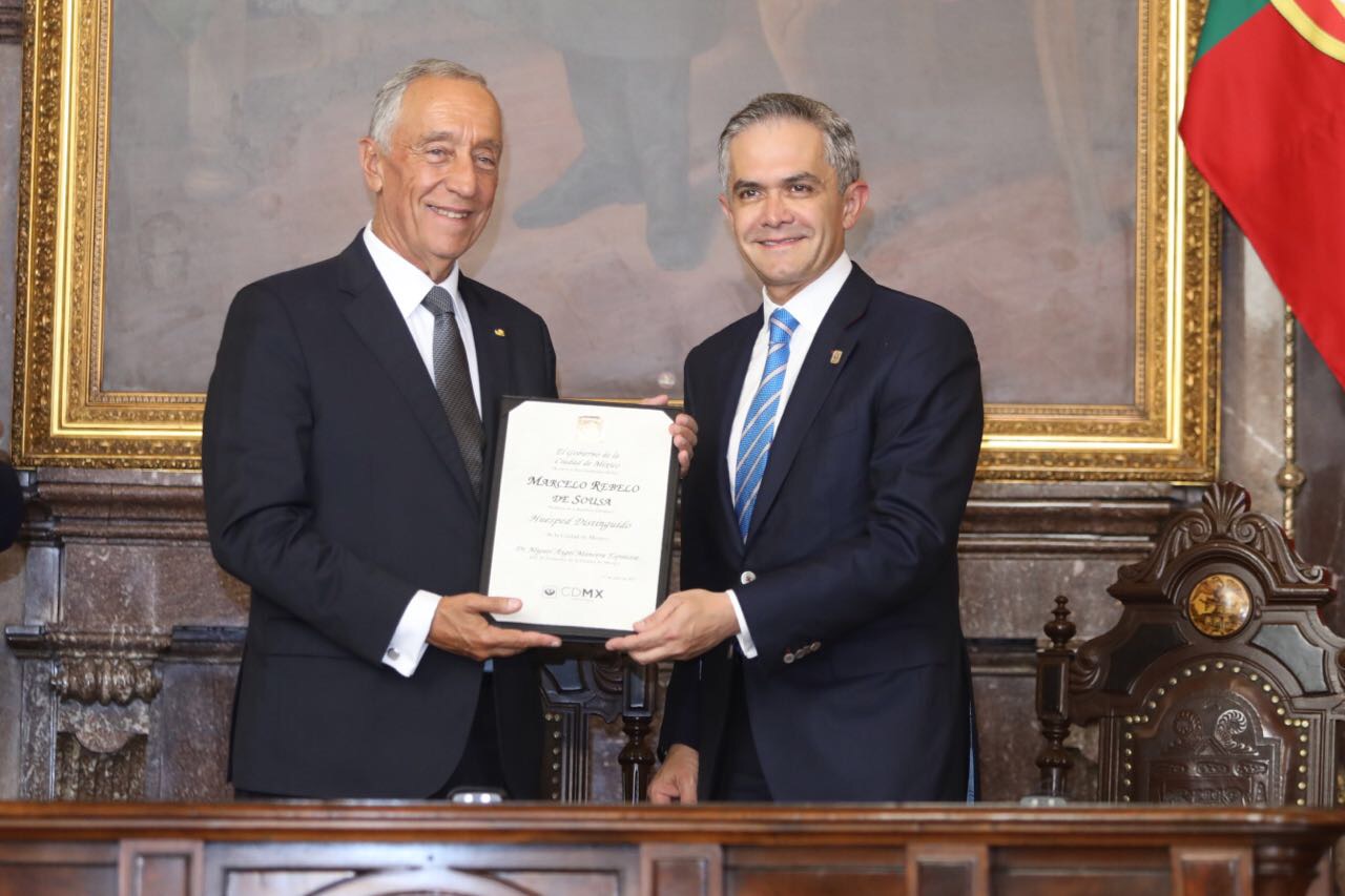 Nombra Jefe de Gobierno huésped distinguido al Presidente de la República Portuguesa