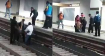 HOMBRE SE INTENTA SUICIDAR EN EL METRO