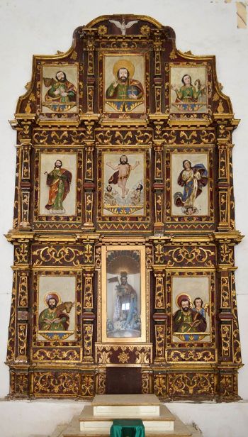 CONCLUYE PRIMERA ETAPA DE CONSERVACIÓN EN RETABLO DEL SIGLO XIX, EN XOCCHEL, YUCATÁN