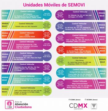 La Secretaría de Movilidad puso en operación 15 módulos móviles