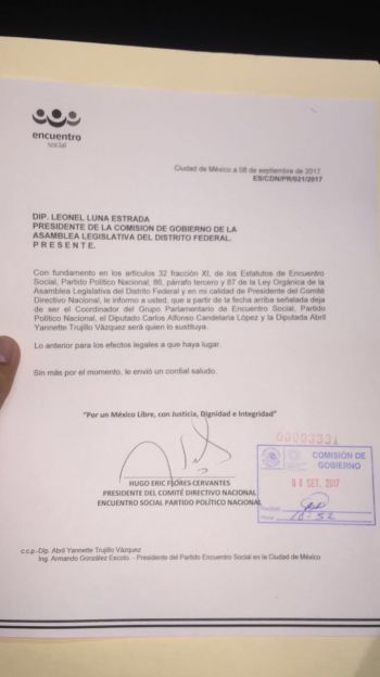 El PES remueve a Candelaria por "traición"