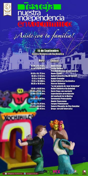 PREPARA XOCHIMILCO FESTEJO PATRIO CON MARIACHIS, BAILABLES Y DESFILE