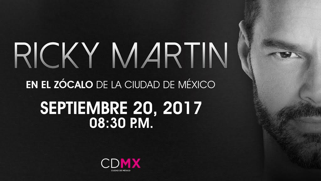 Ricky Martin en el Zócalo de la CDMX
