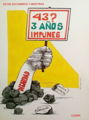 El Cartón por Canek Leyva "Entre Escombros y Mentiras"