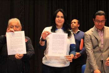 ENTREGA DIONE ANGUIANO PREDIO AL INSTITUTO TECNOLÓGICO DE IZTAPALAPA Y COLOCA PRIMERA PIEDRA DE FUTURAS AULAS