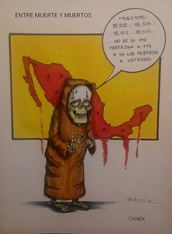 El Cartón por Canek Leyva "Entre Muerte y Muertos"