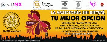  LA DELEGACIÓN ÁLVARO OBREGÓN IMPULSA CAMPAÑA DE VASECTOMÍAS GRATUITAS 