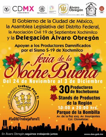 LA DELEGACIÓN ÁLVARO OBREGÓN INVITA A LA FERIA DE LA NOCHEBUENA
