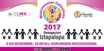 CONVOCA IZTAPALAPA A PARTICIPAR EN LA JORNADA  DE MATRIMONIOS COLECTIVOS 2017