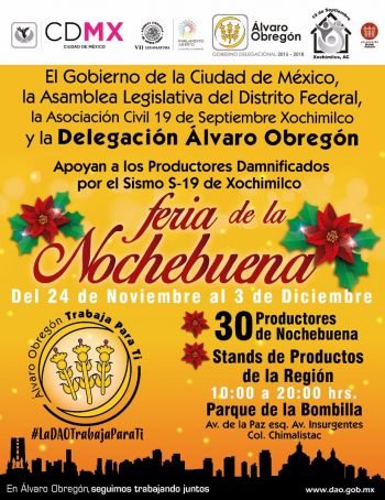 CONTINÚA LA FERIA DE LA NOCHEBUENA EN ÁLVARO OBREGÓN