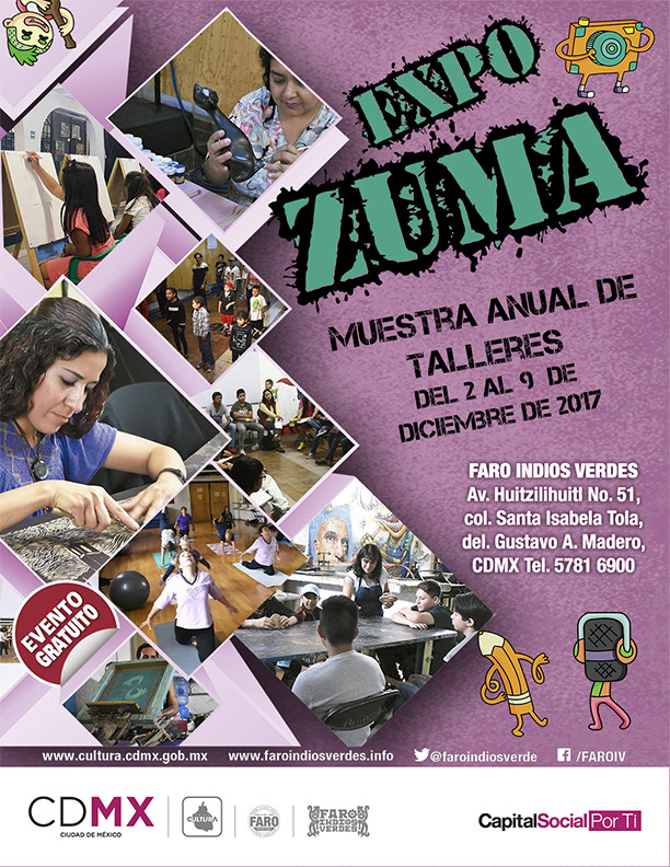 Estudiantes del Faro Indios Verdes presentarán su producción artística en Expo Zuma 2017