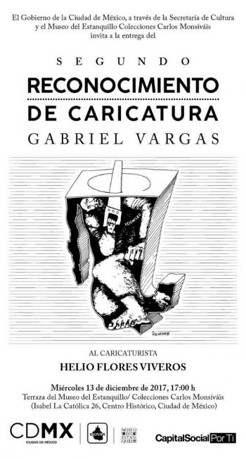 Helio Flores recibirá el Reconocimiento de Caricatura Gabriel Vargas en el Museo del Estanquillo