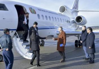 Morales llega a Suiza para sellar acuerdo que impulsará el proyecto del tren bioceánico