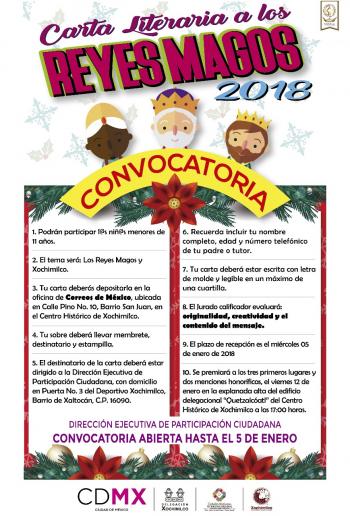 CONVOCAN A NIÑOS XOCHIMILCAS A ESCRIBIR CARTA A LOS REYES MAGOS 