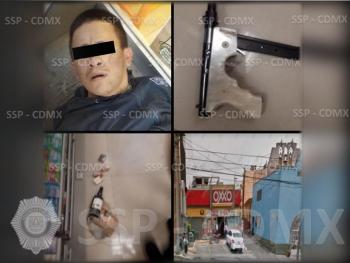 SSP-CDMX APREHENDE A UN HOMBRE RELACIONADO CON EL DELITO DE ROBO A NEGOCIO CON VIOLENCIA