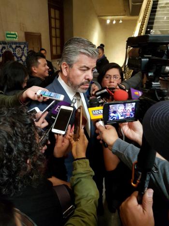 Entrevista a Raúl Flores Coy después de la firma del pacto de civilidad en la CDMX.