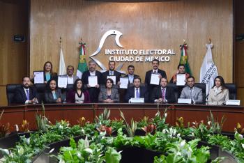 Se comprometen partidos ante IECM a realizar precampañas y campañas con respeto y civilidad