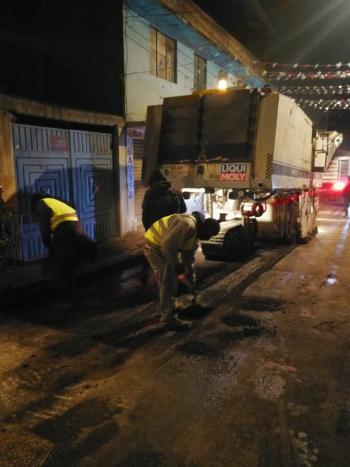 Se llevan acabo los trabajos de fresado en calles de San Mateo Tlaltenango, Cuajimalpa