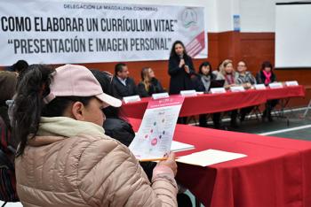 CONTINÚAN DANDO IMPULSO ECONÓMICO EN LA MAGDALENA CONTRERAS CON TALLER PARA BUSCADORES DE EMPLEO
