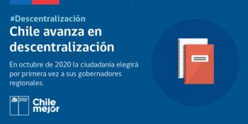 Chile avanza en descentralización gracias a la Ley que Regula la Elección de Gobernadores Regionales