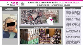 Vinculan a proceso a una mujer detenida cuando comercializaba mercancía robada