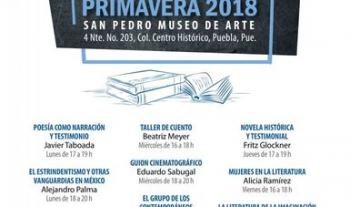 Abren convocatoria a Talleres Literarios de Primavera 2018 en Puebla