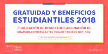 Más de 97 mil estudiantes chilenos accedieron a Gratuidad en la primera asignación 2018