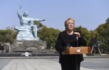 Presidenta Bachelet en Nagasaki: Nuestro compromiso es a favor de la paz y a favor del desarme nuclear