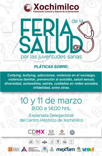 ANUNCIAN 2 FERIA DE LA SALUD POR LAS JUVENTUDES SANAS EN XOCHIMILCO