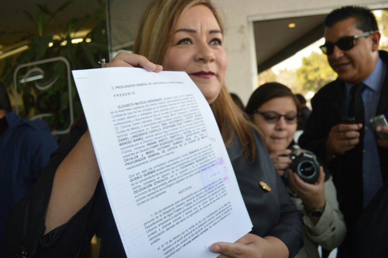 Identifica Elizabeth Mateos a 4 militantes de Morena en protestas por falta de agua