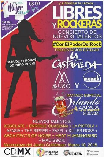 CON CARRERA, CONCIERTO DE ROCK Y EXPOSICIÓN CELEBRA IZTAPALAPA EL DÍA INTERNACIONAL DE LA MUJER