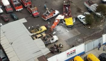 Cae helicóptero en Tlalnepantla