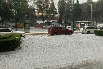 Caos al norte de la CDMX por granizo